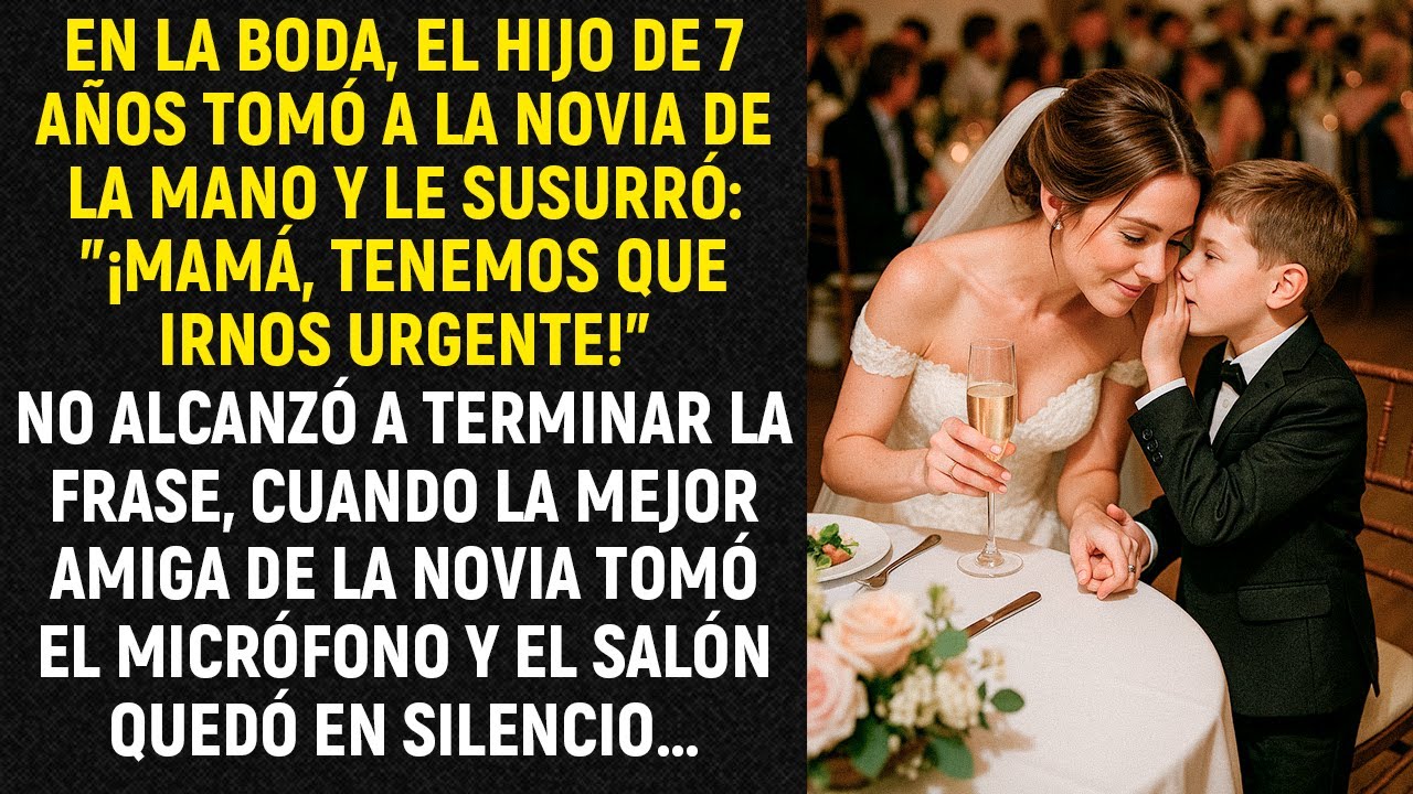 En la boda, el hijo de 7 años tomó a la novia de la mano y le susurró: