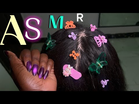 ASMR Tingly Scalp Sound, Nail Fixing, ASMR Clips, Gentle scratching 