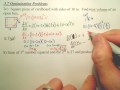 3 7a2 Optimization Problems – Calculus