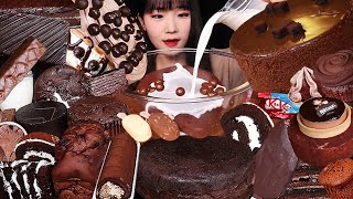 CHOCOLATE PARTY🍫해언이 추천하는 초코디저트🍫 초코케이크 아이스크림 브라우니 초코바 크림빵 디저트 먹방 리얼사운드 CHOCOLATE DESSERT MUKBANG ASMR