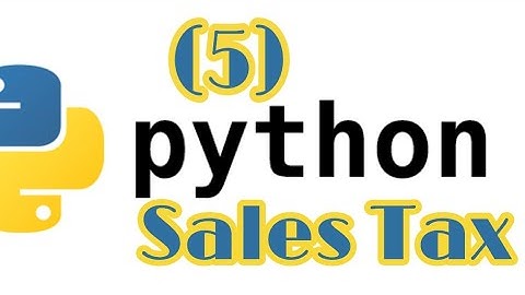Python #salesTax