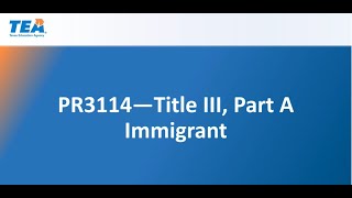 Celebrity PR3114—Title III Part A  Immigrant Net Worth