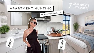 APARTMENT HUNTING in Washington DC! Touring 7 apartments with rent prices $$$