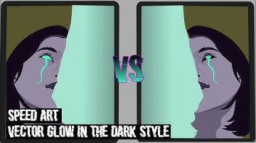 #VectorArt SPEED ART VECTOR | Glow in the Dark Style