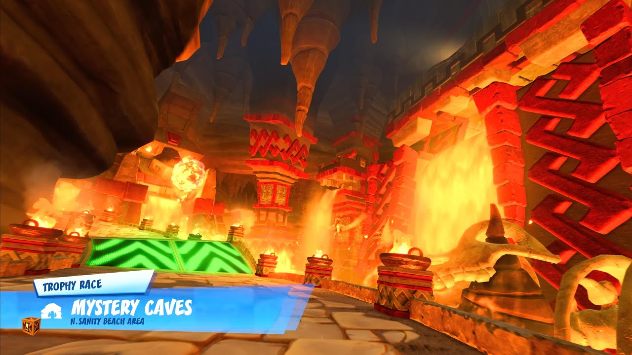 Crash Team Racing Track 03 Mystery Caves Trophy Race YouTube