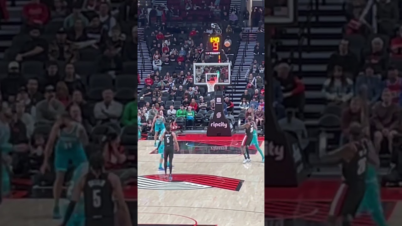 A 3 pointer Blazers vs Charlotte Hornets 