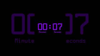 SILENT - 20 Second Countdown Timer - Retro Digital - Purple