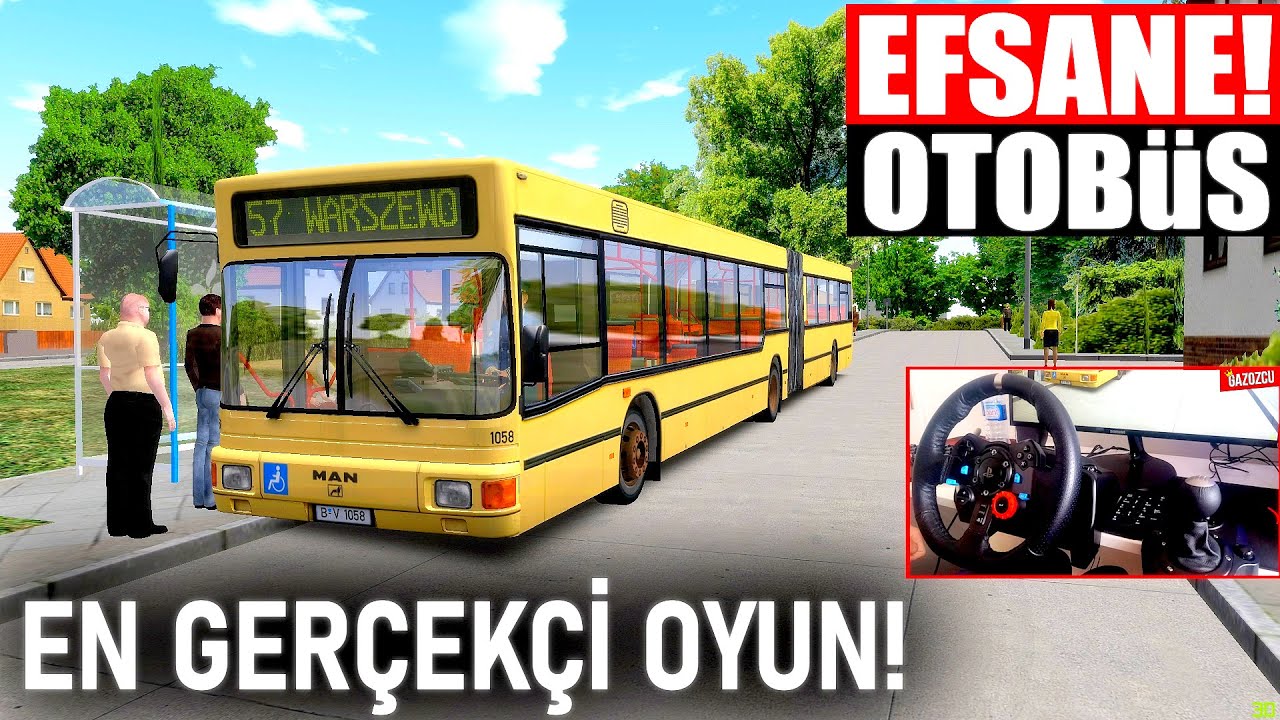 DÜNYANIN EN GERÇEKÇİ OTOBÜS OYUNU! - EFSANE OTOBÜS SİMÜLASYONU - Omsi 2 Szczecin Harita Modu (G29)