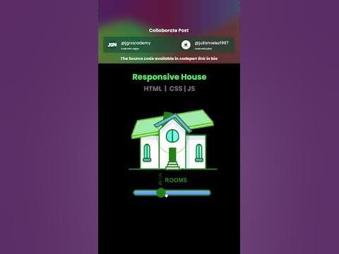 Responsive House #html #css #css3 #coding #shorts #software #code # ...