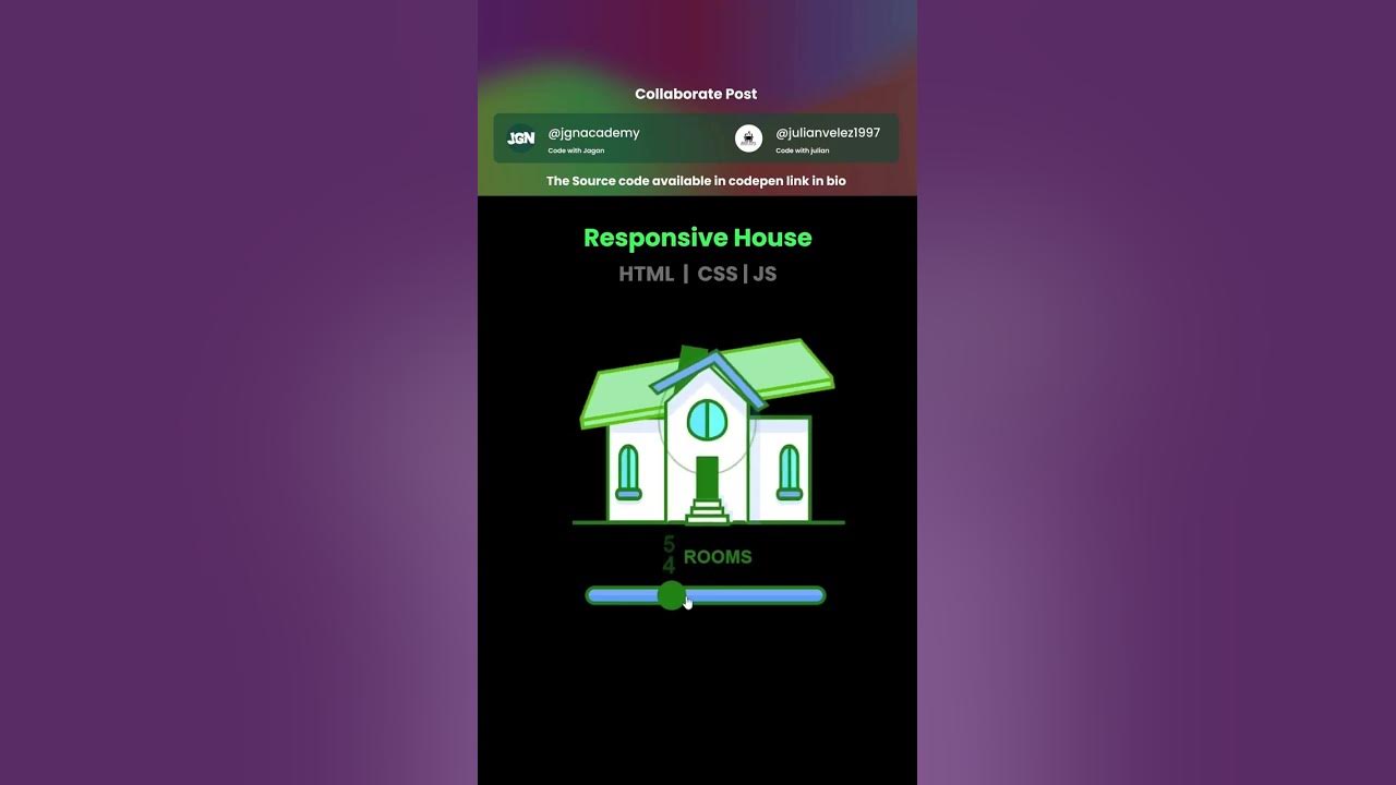 Responsive House #html #css #css3 #coding #shorts #software #code # ...