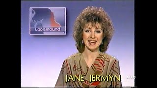 Tyne Tees Lookaround announcer Jane Jermyn in-vision 1986 (short clip)