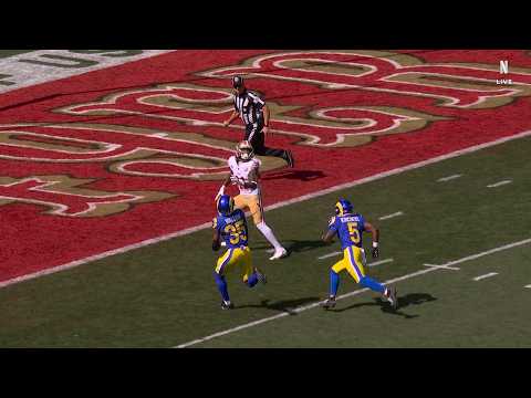BROCK PURDY WITH A DIME TO DEMARCUS ROBINSON