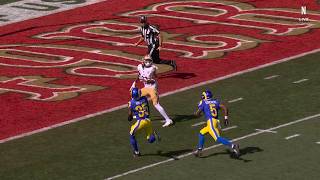 BROCK PURDY WITH A DIME TO DEMARCUS ROBINSON