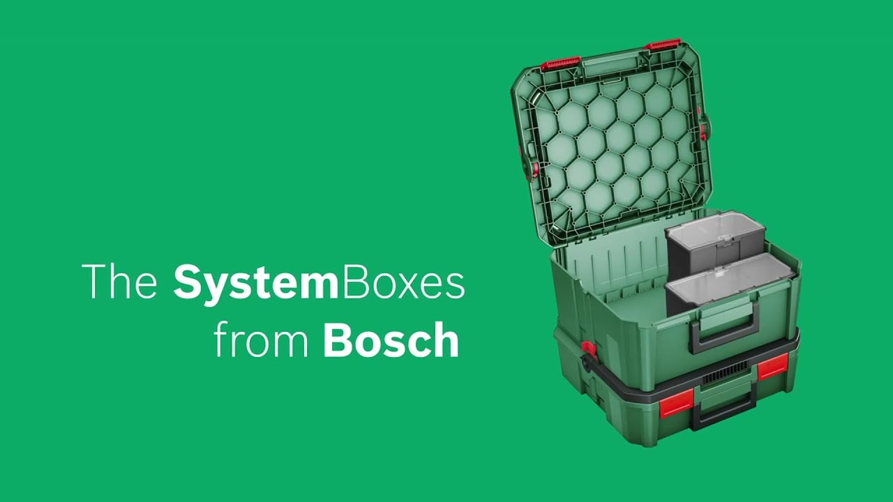  Bosch Home and Garden 1600A01SR4 Power Tools, SystemBox Size  M, Compatible with Bosch Accessory Box Small and Medium, in Sleeve, Green,  M : Patio, Lawn & Garden