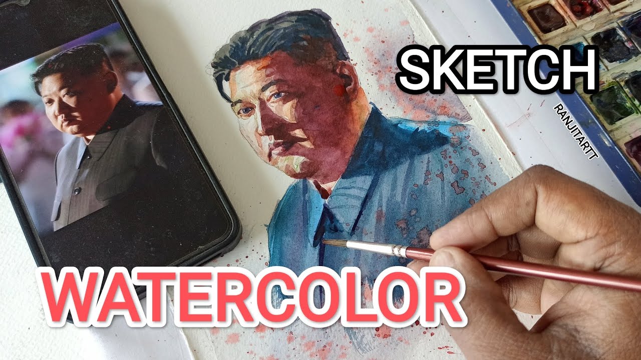 🇰🇵 💐KIM JONG UN  PORTRAIT 💐🇰🇵|PAINTING| NORTH KOREA |TUTORIAL STEP -60 