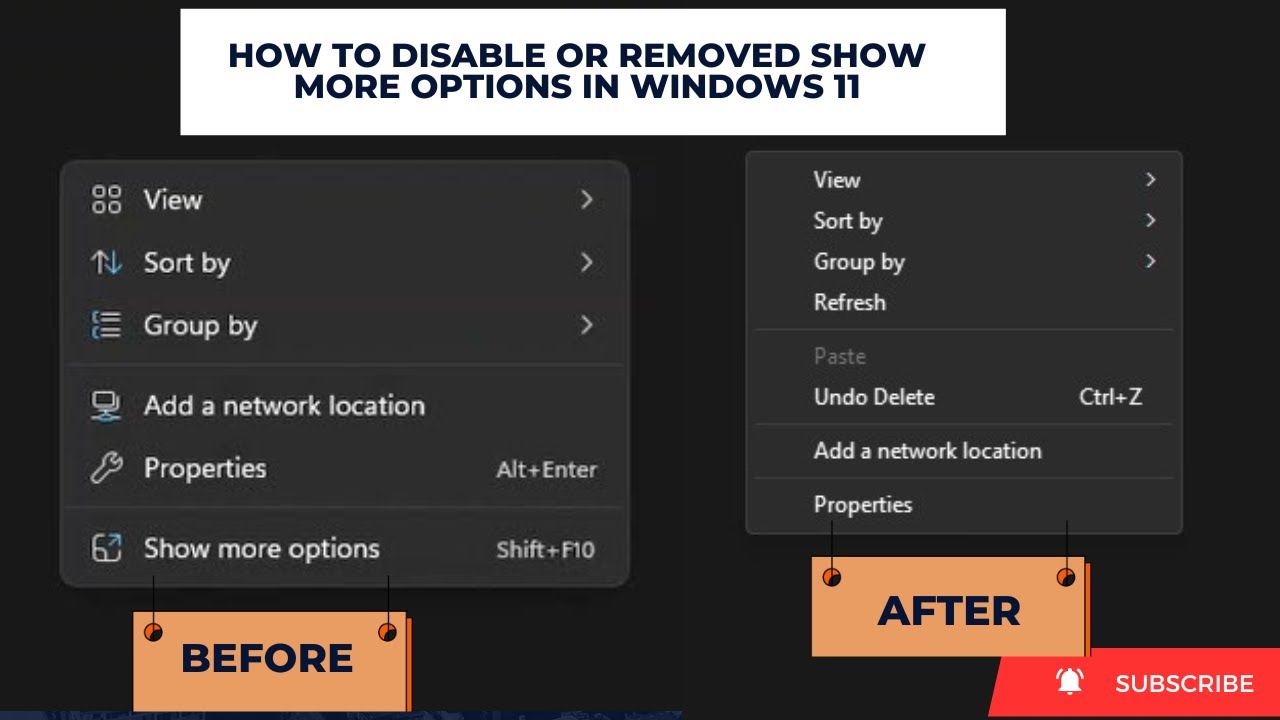 How To Disable or Removed Show More Options in Windows 11 - YouTube