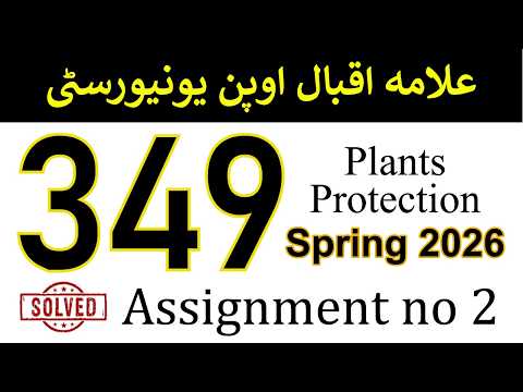 AIOU Code 349 Solved Assignment No 2 | Spring 2026 | Plants Protection | AIOU Corner