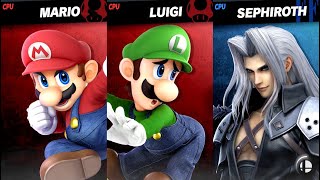 Mario and Luigi VS Sephiroth LV 9 CPU Battle Super Smash Bros Ultimate