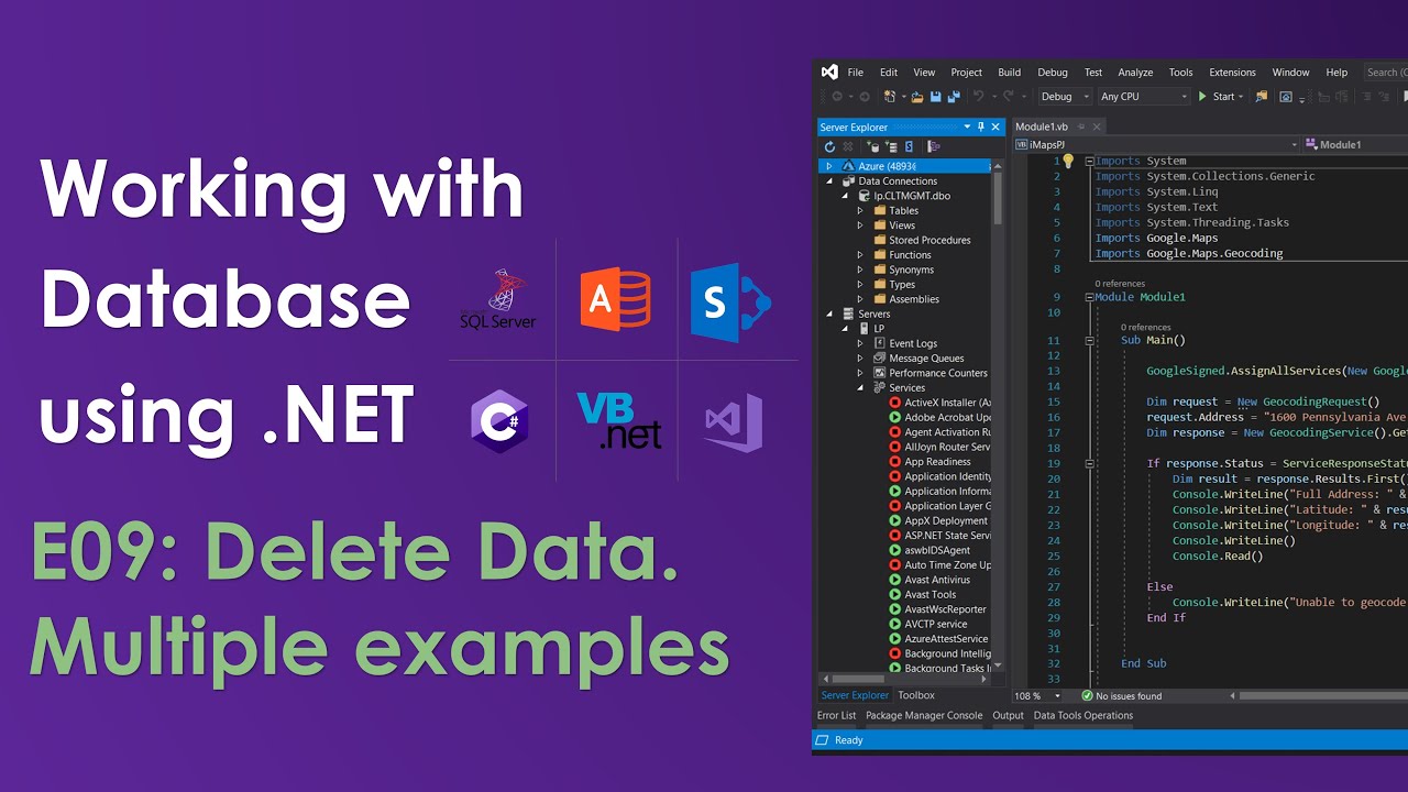 Delete Data from Database - Oledb .NET E09