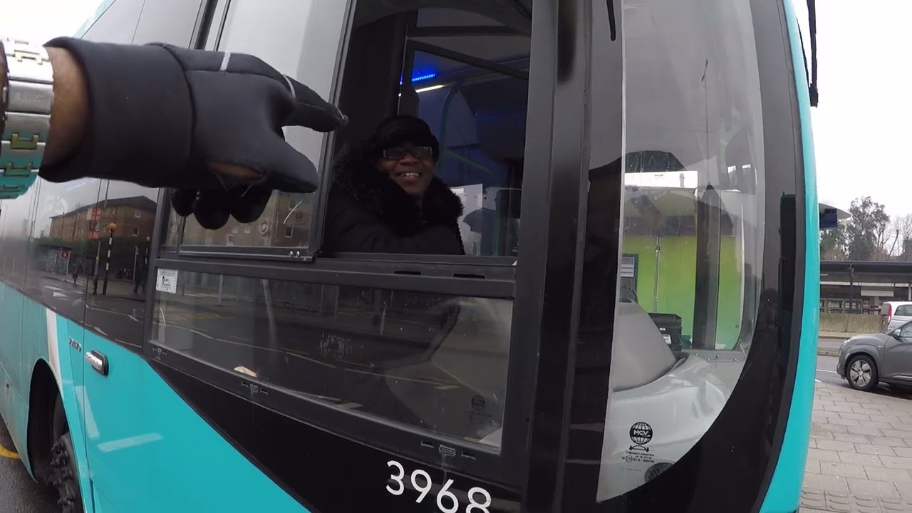 Meet Andrew The Arriva Bus Driver, Driving His Teal Colour "Ice Box" Today 12 January 2025. GP024130