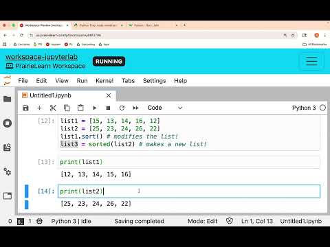 Python list sort, sorted, and reverse (CS105 at UIUC)