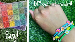 Easy seed bead flower bracelets! *Tutorial* Friendly tutorial for beginners! 💗