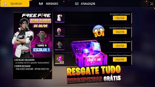 CORREE!! SUPER KALAHARI GRÁTIS? 100 FRAGMENTOS DO CUBO MÁGICO, CHAPÉU AVENTUREIRO E MAIS - FREE FIRE