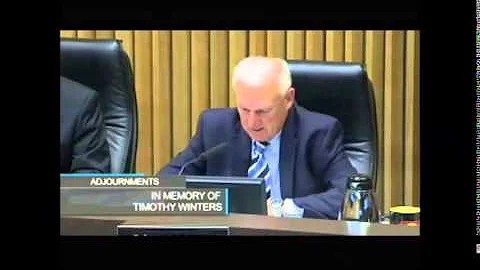 Reverend Timothy James Winters Adjournment