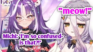Michi and Mata are very confused about Henya's fanbox.