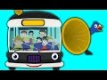 Ruedas en el autobús | Cartoon para los niños | canción infantil popular | autobús negro