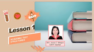Lesson 1: Academic Texts I EAPP
