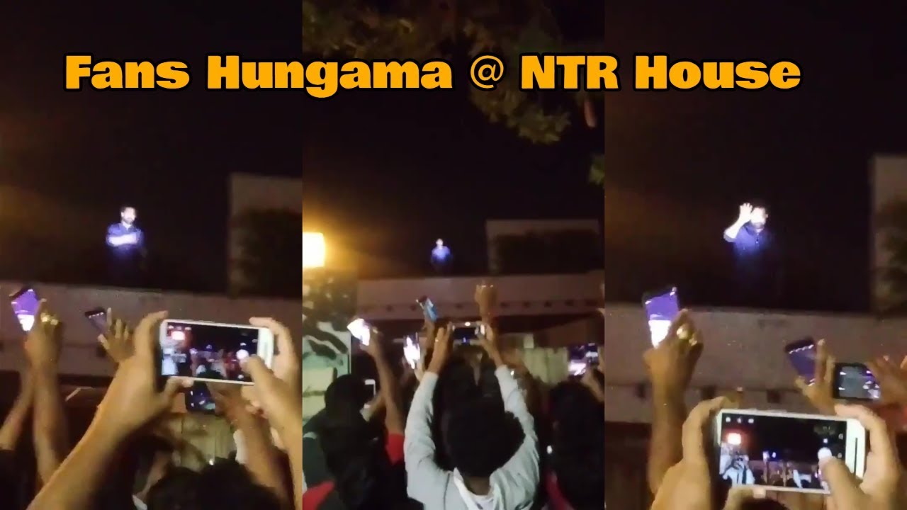 Fans Hungama at Jr NTR House | Nandamuri Fans | friday Poster