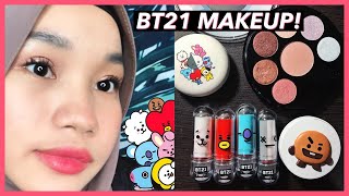 BT21 MAKEUP REVIEW + FIRST IMPRESSION ( VT X BT21 Cosmetics ) // IRDINA HANI screenshot 2