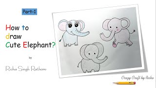 Easy Drawings Elephant Cute 3