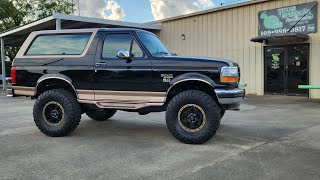 1995 Bronco with a Whipple Supercharged Coyote on 2014 F150 Chassis