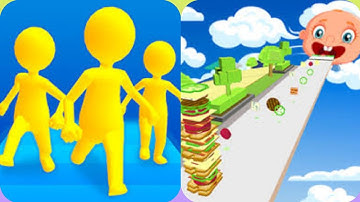 Max Levels  Sandwich Run 3D Vs Join Clash 3D🟩🎶💥🔺💥🎶🟩All New Max Update Mobile Gameplay SSD1