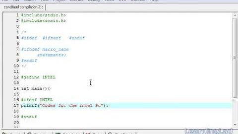 37   Conditional Compilation Macros #ifdef #ifndef #undef in C Video Tutorial