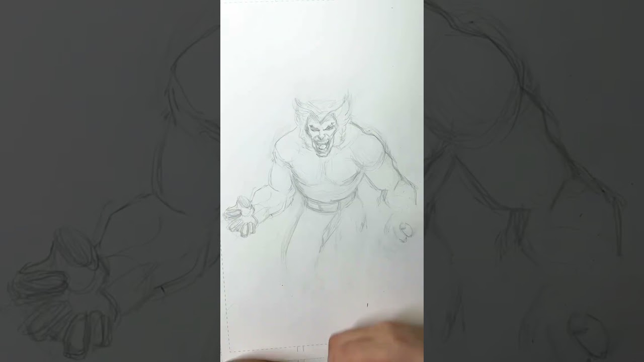 X-MEN Pencil drawing Timelapse. Wolverine, Psylocke and Cyclops. 