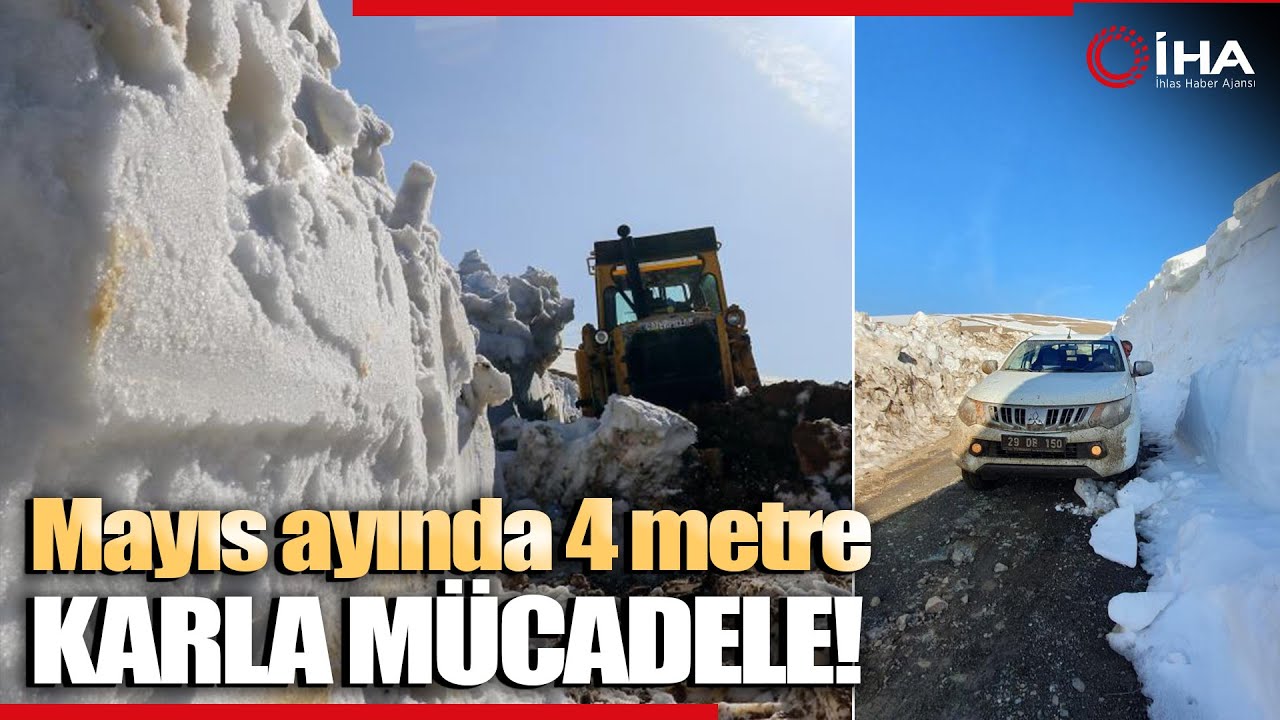 Gümüşhane Yaylalarında Karla Mücadele Devam Ediyor