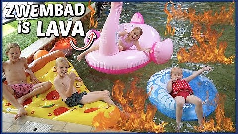 ZWEMBAD iS LAVA CHALLENGE 🔥 JONGEN V/S MEiSJES | Luan Bellinga #145