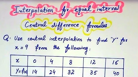 Interpolation Formulas- Stirling, Gauss Forward & Backward, Bessel