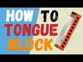 How to tongue block (beginner harmonica lesson on C blues harp)