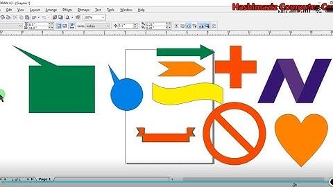 Basic Shapes || Corel Draw X3 full Tutorial in Pashto || @HashimazizComputer