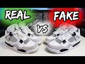 Real vs fake replicaua jordan 4 military black  aprende a distinguirlas