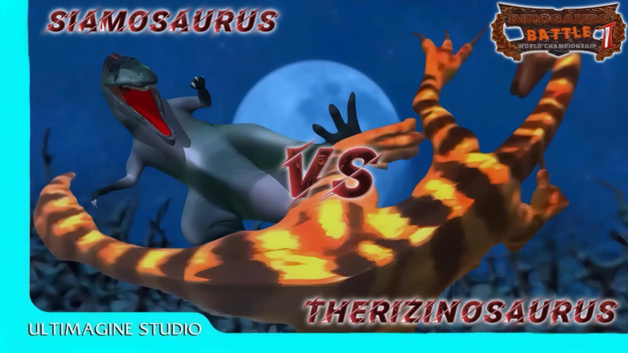 Siamosaurus vs Therizinosaurus | Dinosaurs Battle s2 GA7 (FANMADE!)