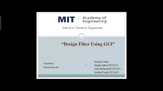 Design Filter using GUI on MATLAB