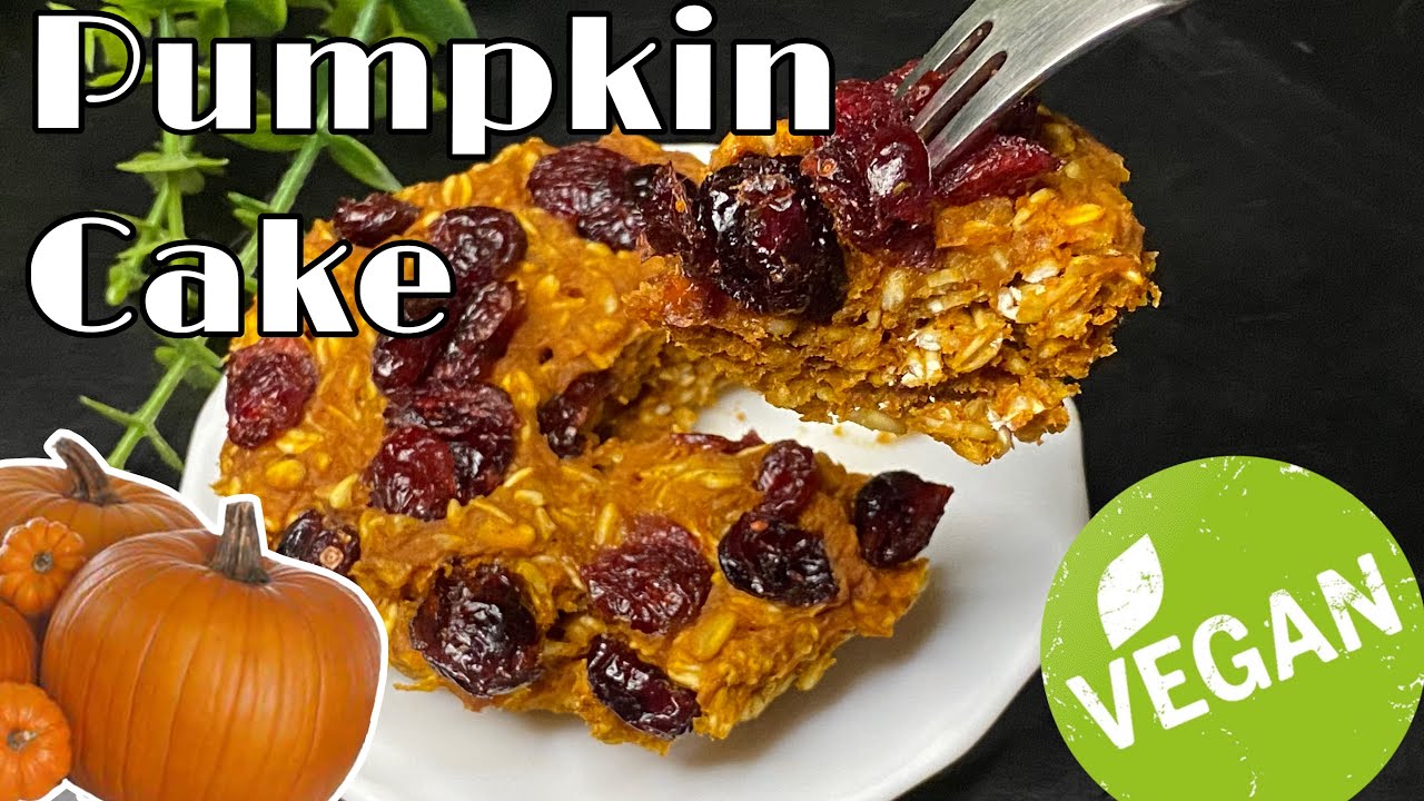 NO EGGS ! No Milk ! 🎃 Pumpkin Oat Microwave Cake | Vegan, Gluten-Free, Flourless ! Ready in 10 Min