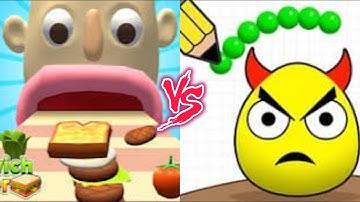 Sandwich Runner VS Draw To Smash - All Levels SpeedRun Gameplay Android iOS Ep3
