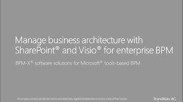BPM-X - Manage business architecture with SharePoint® and Visio® for enterprise BPM