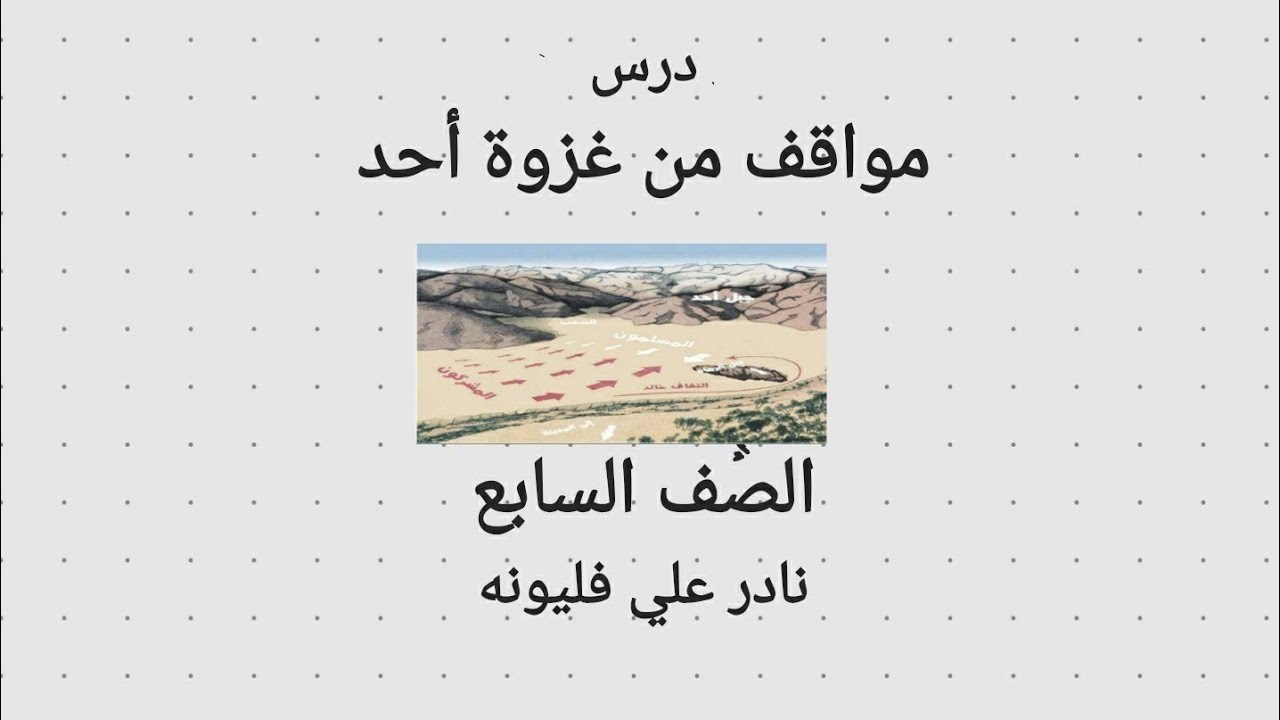 مواقف من غزوة أحد - الصف السابع - الفصل الثاني | نادر فليونه